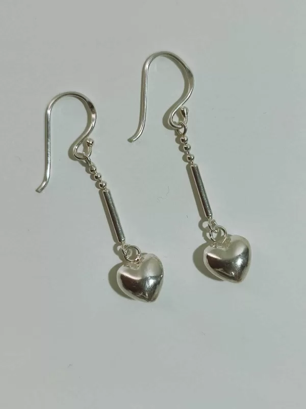 Aros triple bolitas palito corazón